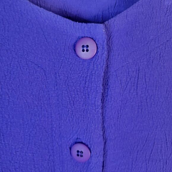 Carole Little Purple Button-Up Blouse - Picture 4 of 11